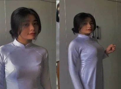 Em áo dài mông tròn phê ngây ngất